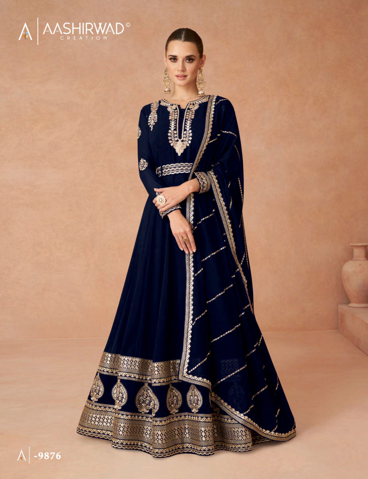 Andaz Gold By Aashirwad Georgette Salwar Suits Catalog